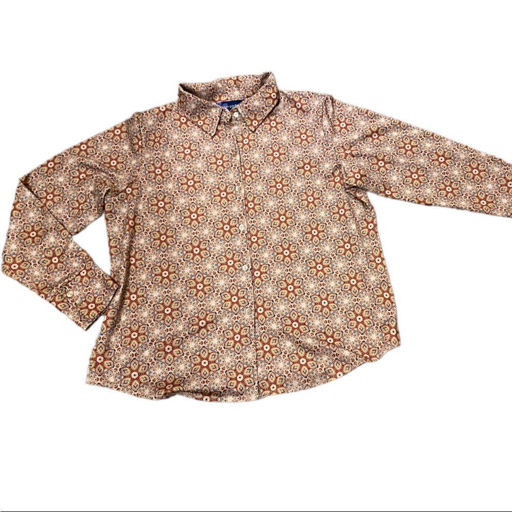 Susan Graver button down print shirt